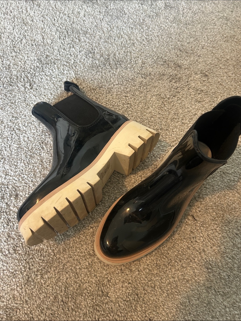 Dolce vita Black Patent rain Boots - women